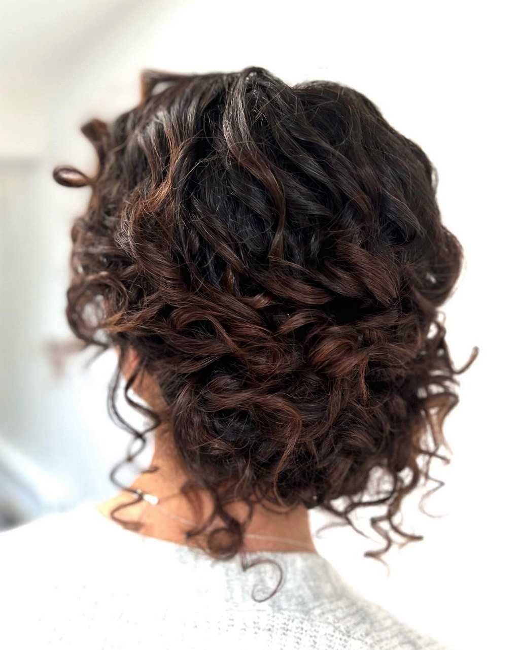 Adorable Updo for Shorter Curly Hair