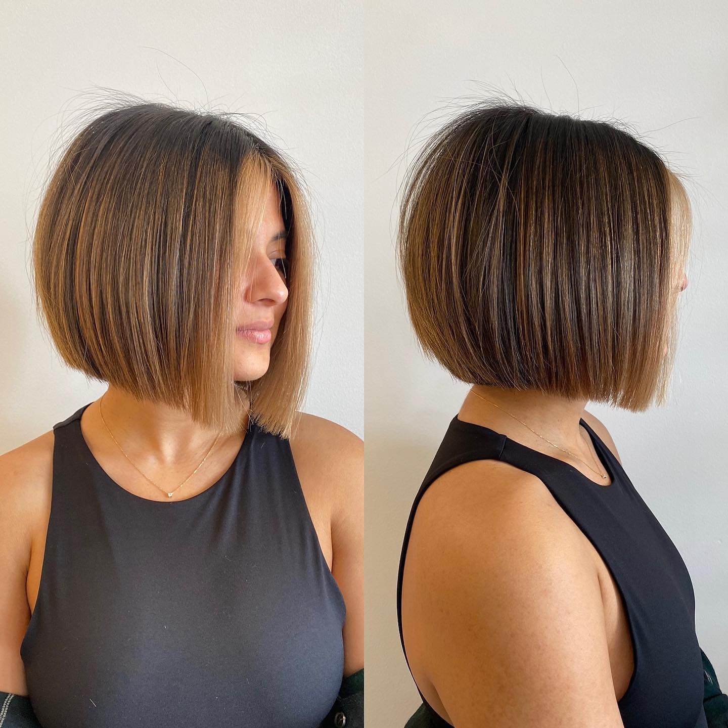 Blunt Angled Bob for Straight Hair