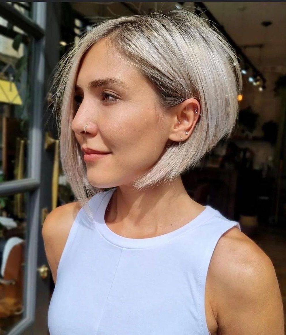 Chic Thick Asymmetrical Bob