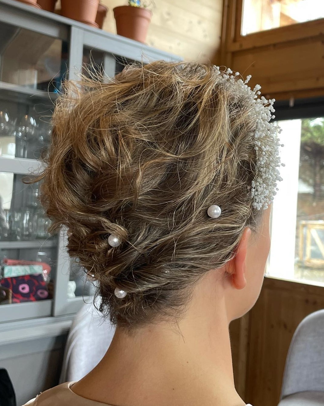 Wavy Updo for Very Short Hair