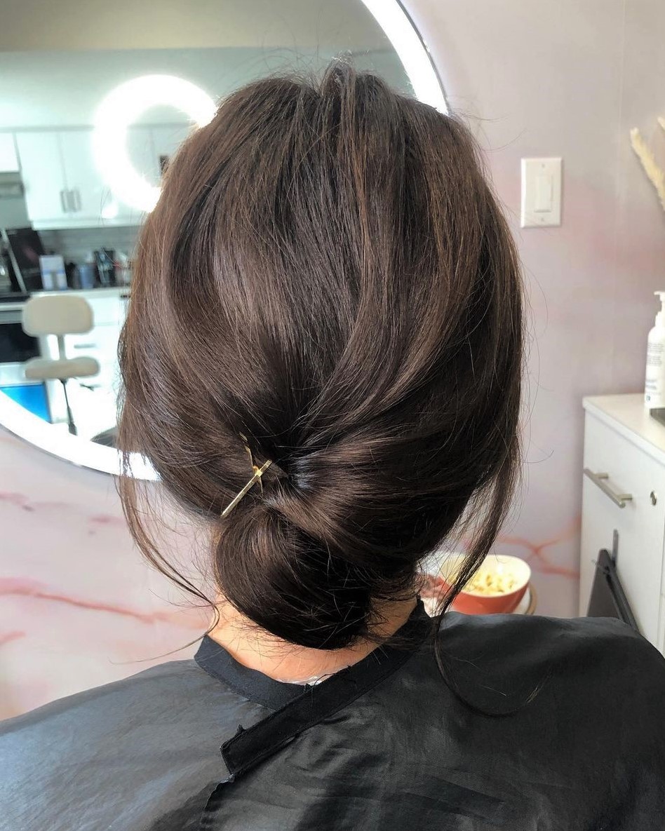 Simple Loose Low Updo