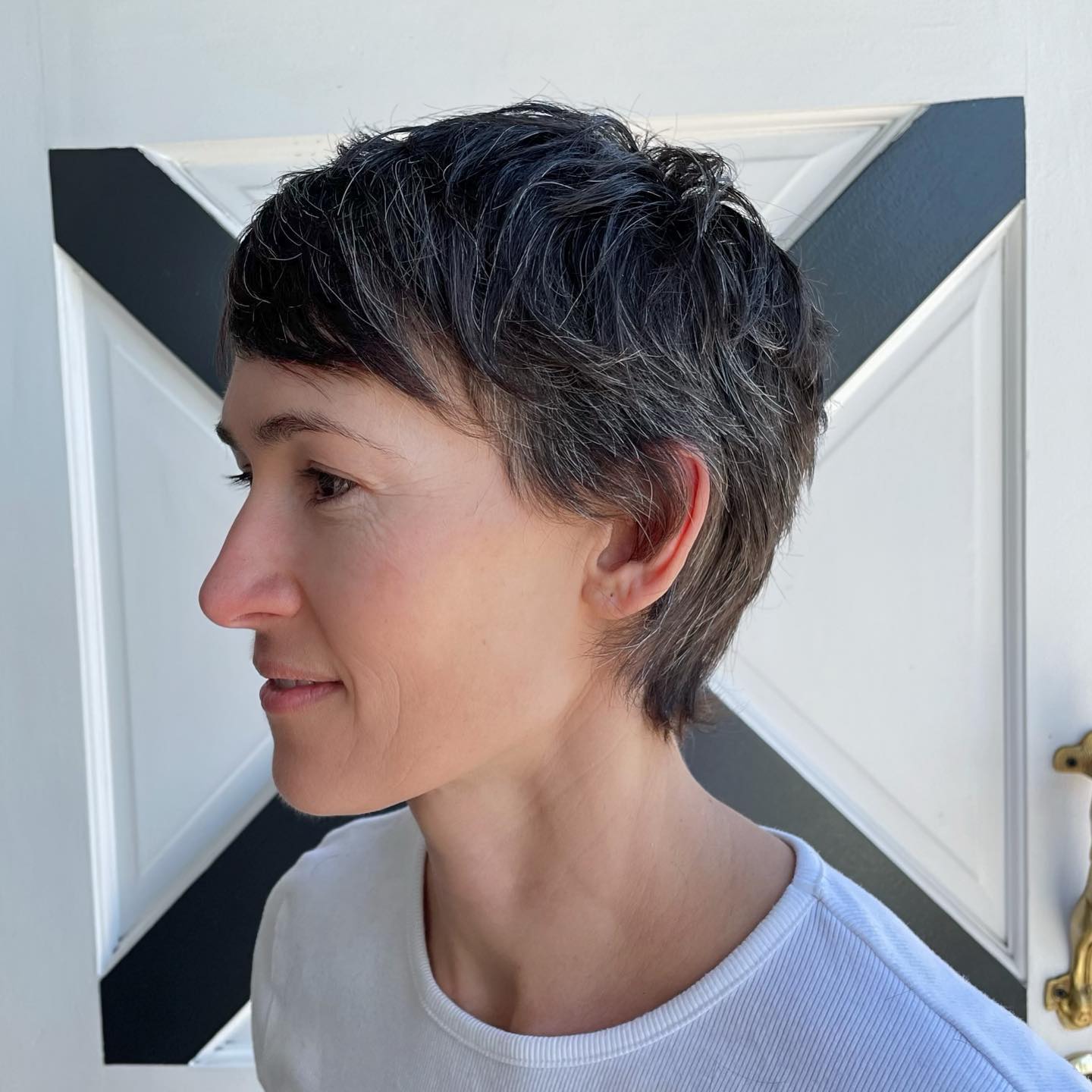 Short Shaggy Cut for Salt-and-Pepper Hair