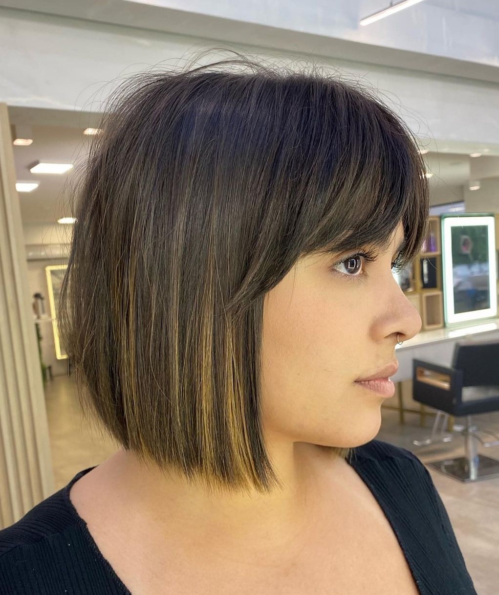 Straight Bob with Angled Bangs