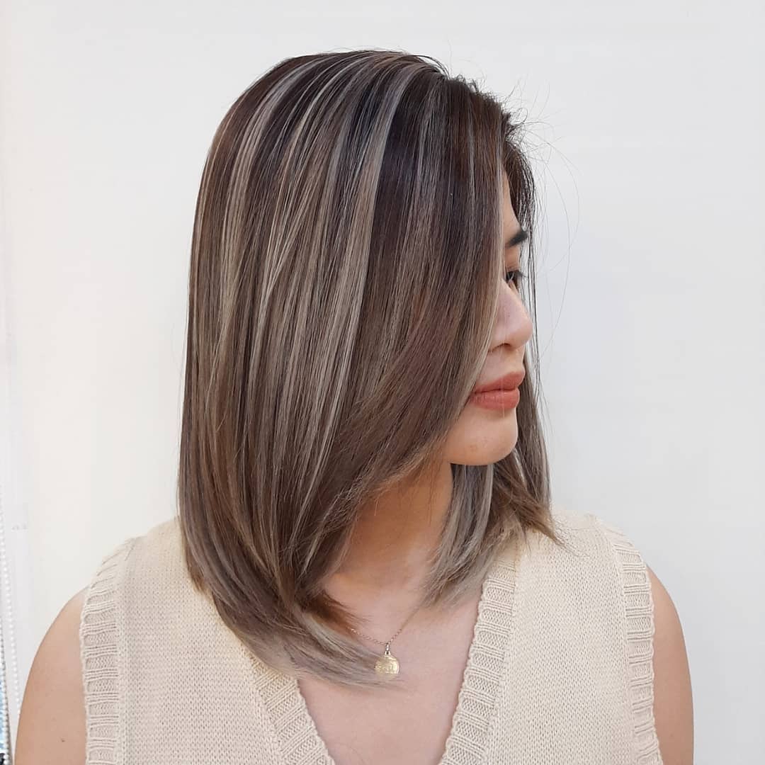 Mushroom Brown Lob with Feathered Ends