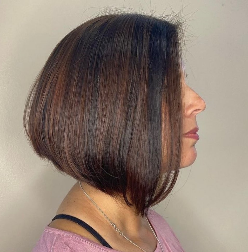 Inverted Bob with Rounded Back