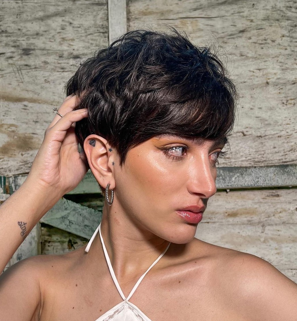 Short Textured Pixie for Thick Hair