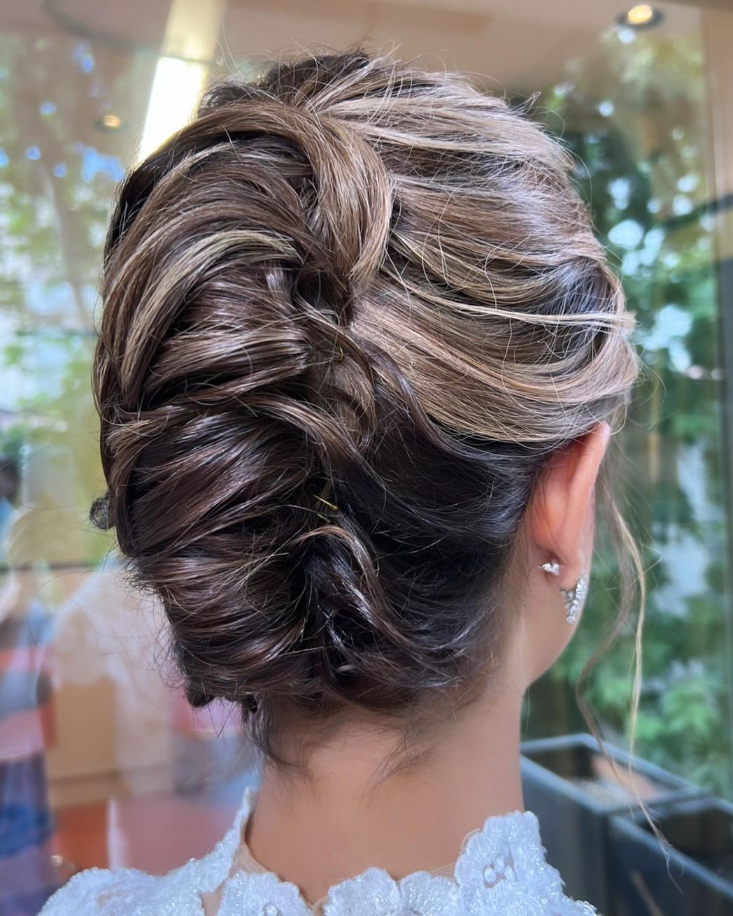 Textured French Roll Updo